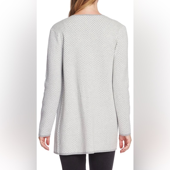 Vince Camuto Herringbone Cardigan Size L - Picture 2 of 6